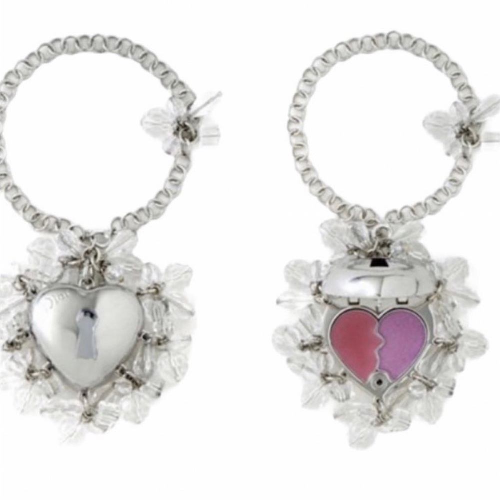 Dior Swarovski Crystal Bracelet Heart Lip Gloss 001 Magical Seduction Bag Charm - Picture 7 of 8